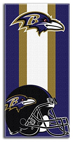 Northwest NFL Baltimore Ravens Unisex-Erwachsene Strandtuch, Baumwolle, 76,2 x 152,4 cm, Zone Read