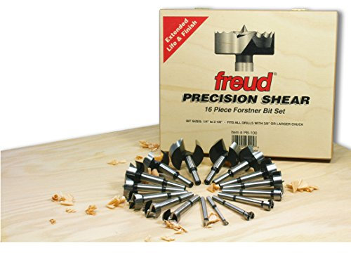 Freud PB-100: 1/4 to 2-1/8 (Dia.) 16 Pcs. Forstner Bit Set