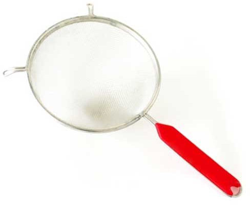 Axentia 200745 Passiersieb Edelstahl 18 cm, Farblich sortiert ( roten/weißen Griff)