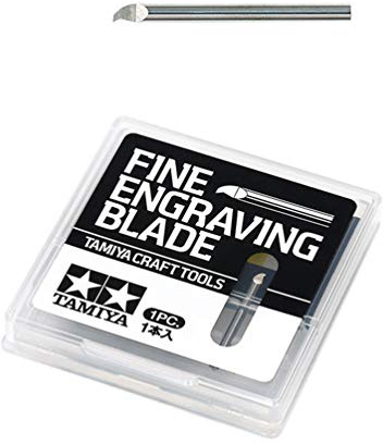 TAMIYA 300074135 Engraving Blade 0.1 mm / 2 mm Shaft/Length 25 mm