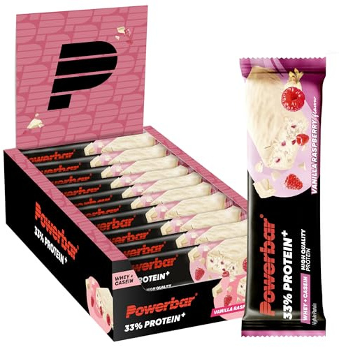 Powerbar Protein Plus Bar 33% (10x90g) Vanilla Raspberry - Bars - Protein Bars