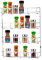 Buckingham 4 Tier Back of Cupboard Door Spice Jar and Packet Rack-Wall Mounted Shelf Organiser, Metal, Chrome, Premium Quality