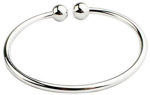 Bracciale rigido da donna in argento Sterling 925 massiccio, idea regalo