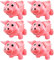 Henbrandt (6 Stück Packung aufblasbar Rosa Schwein 55cm Party Stromversorgung