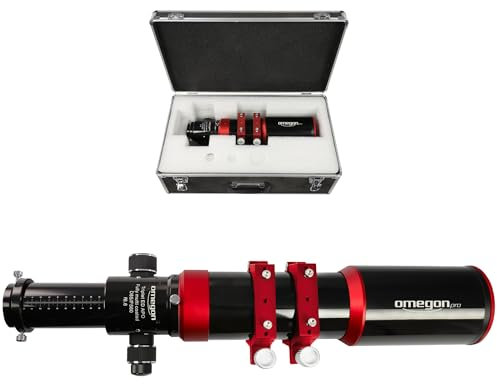 Omegon Apochromatischer Refraktor Pro AP 85/560 ED Triplet OTA | FPL-53 Triplet-Optik | Ultrahoher Kontrast | Ideal für Astrofotografie | 2 Hybrid Crayfordauszug | Inklusive Aluminium-Transportkoffer