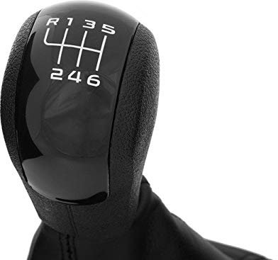 Schaltknauf Knauf Schwarz/Schwarz in 6-Gang Für Octavia II 1Z ab 2004-