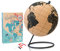 TRIPVEA® Weltkugel aus Kork 20cm + 342 selbstklebende Flaggen zum Einpflanzen - Vintage Globus kork - Dekorative Weltkarte zum Thema Reisen - Ideale Geschenk- und Deko Idee - Höhe = 20 cm