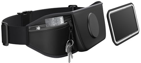 SHAPEHEART innovation française, Ceinture telephone sport universel pour running, course à pied, rando... Ceinture pour smartphone avec pochette magnétique détachable imperméable