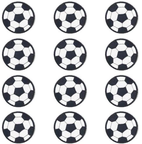 Nifocc 15 Pcs Soccer Ball Embroidered Patches Football Iron on Patches Badges Craft Appliques Kids Boys Garment Embellishments for Clothing Jeans Pants Jackets Hats Backpacks Bags Shoes