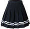 Hoerev Damen Mädchen Faltenrock Skirt Tennisrock Tennis Rock,38,L