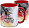 DDR Tasse: mit Pioniergruß: Seid bereit - Immer bereit! - Emblem Jungpioniere - DDR Flagge - Hammer Zirkel Ährenkranz - Ostalgie, Nostalgie, Geschenk, Retro, rot