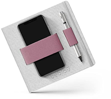 Beblau Flex Notizbuch mit Integriertem Organizer & Elastischem Band | Hochwertiges Schreibtisch Zubehör & Büro Gadget | 100% Recyceltes Papier, 200+ Seiten, Vegan-Friendly | Zartes Lila