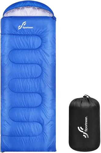 Schlafsack Outdoor für Camping: Sportneer 3-4 Jahreszeiten Sommerschlafsack Schlafsäcke Winter Sleeping Bag Kleines Packmaß Tragbar Ultraleicht 1,7kg Full Filling für Erwachsene Trekking Reise