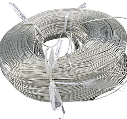 MGRAS 22 AWG 2pin transparente doble alambre de plata paralelo línea de palabras luminosas LED cable de luz para publicidad luces/altavoces cable cable (longitud: 100 m, especificación: 22 AWG doble