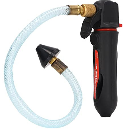 Asixxsix Pistola de Drenaje roscado,Cartucho de CO2 roscado Dranado de Drenaje Limpiador bláster para el hogar A/C Líneas de condensado con Manguera de desagüe Cleaner de Aire Acondicionado