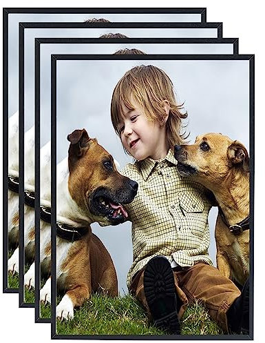 VIIBASE A3 Zertifikat Bilderrahmen,Schwarzer Holz Fotorahmen,Posterrahmen mit Plexiglas für Wandmontage Display,29.7x42 cm, 4er Set