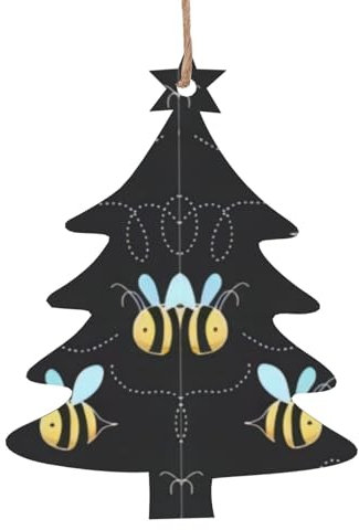Hummel Weihnachtsbaum Form 4 Stück Weihnachten Holz Ornamente hängen an Weihnachtsbäumen Urlaub Dekorationen