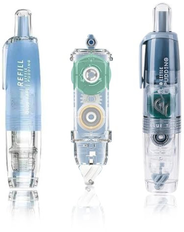 GNALIA 4 Rouleaux Roller De Colle Roller Ruban Adhésif Double Face Adhésif Permanent Multi Tape(5M)