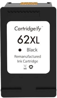 Cartridgeify 62XL Schwarz Druckerpatronen Kompatibel mit HP 62 62XL Patronen, für Envy 5540 5542 5544 5545 5546 5547 5548 5640 5642 5644 5646 7640, OfficeJet 200 250 5740 5742 5744