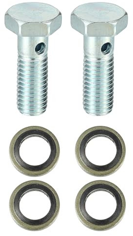 X AUTOHAUX 2 Set Universal Auto Banjo Bolt Brake Fitting Adapter M10 x 1.5