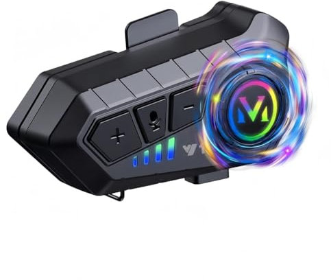 ELIKIDSTO Motorcycle Helmet Bluetooth Headset Speakers with HiFi Sound,Noise Cancellation,1000mAh Battery,25 Hours Use,Boom Mircrophone,Easy to Install Use with Golves,IPX6 Waterproof,Voice Assistant