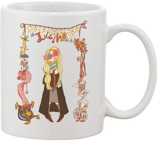 Crazy Artwork of Luna - Taza de cerámica, color blanco