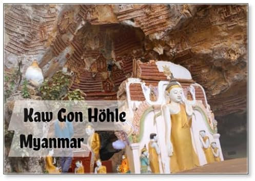 Kaw Gon Höhle in Hpa-an Myanmar, Kühlschrankmagnet