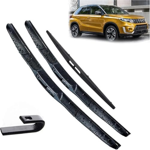 NIVQH Scheibenwischer Für Suzuki Vitara MK4 2015-2020 24+16, Vorne Hinten Wischer Klingen Set Bürsten Fenster Windschutzscheibe Zubehör