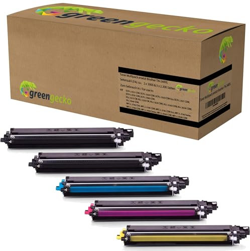 5er Set XL Toner Multipack ersetzt Brother TN-248XL für DCP-L 3515 3520 3527 3555 3560 HL-L 3215 3220 3240 8230 8240 MFC-L 3740 3760 8300 8340 8390 Patronen mit Chip, 2xschwarz, je 1xcyan magenta gelb