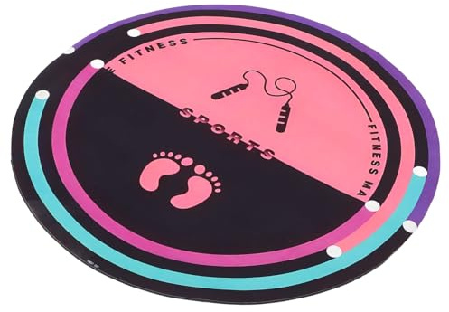 BELLIFFY Tappetino Salto Corda Rotondo Antiscivolo Per Allenamento Indoor Tappeto Palestra Casa Silenzioso e Portatile Per Salto Corda e Fitness