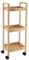 TENDANCE Meuble Desserte roulante 3 Niveaux H 79 cm - Naturel