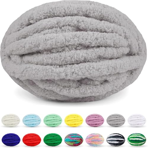SDNAM Chunky Wolle Zum Häkeln Wolle Zum Häkeln Dickes Garn Dicke Wolle Zum Handstricken Handstrickgarn Decke Stricken Mit Hände Handstrickwolle Armstricken Yarn(20@,5 roll(1250g))