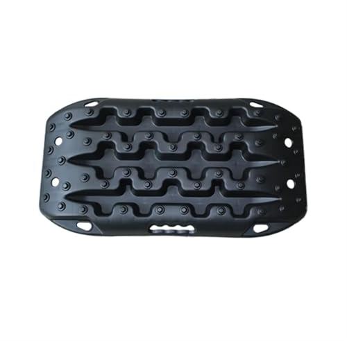 YDYAENIO Sandbleche 2 stück 58 cm Auto Traktion Boards Notfall Mini-Größe Tracks Traktion Matte for Off-Road Sand Schlamm Schnee Sandblech(1PC Black)