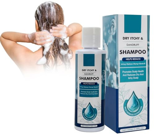 Dry Scalp Shampoo, Shampooing für Trockene Kopfhautund und Follikulitis shampoo zur Linderung Trockener Kopfhaut Feuchtigkeit zu versorgen Anti-Schuppen-Shampoo Sauberes und Glänzendes Haa