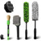YeewayVeh 5PCS Car Wheel Brush Kit, Bendable Wheel Rim Cleaner Brush for All Wheel Spokes, Wheel Cleaning Brush Kit with Tire Brush, Rim brush, Car Detailing Brush and Tire Shine Applicator, Green