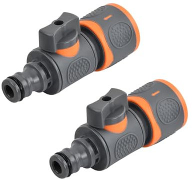 Husalsea 2 Vannes D'ouverture de Tuyau D'eau de Lavage de Voiture Raccords Pour Tuyaux Raccords Pour Conduites D'eau de Jardin Valve de Connexion Rapide