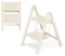 GameGem 2 Step Ladder, 2 Step Stool for Adults, Folding Step Ladder with Secure Footing, Widened Pedal, Aesthetically Pleasing Looking, Blends Right into Domestic Rooms, Cream Chocolate