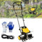Motozappa elettrica da 2400 W, coltivatore e motozappa da Giardino a 400 Giri/min con 6 Lame in Acciaio, Larghezza di Taglio 45 cm, profondità di Lavorazione 22 cm, 2 Ruote Pieghevoli, Impugnatura