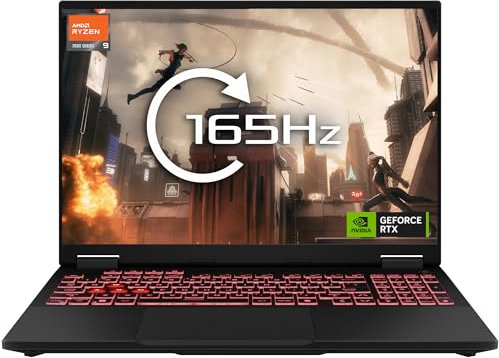 MESH Computers ASUS TUF Gaming A16 FA607PV 16-inch FHD+ 165Hz Gaming Laptop (AMD Ryzen 9 7845HX, 32 GB DDR5 RAM 5200 MHz, 1 TB SSD, NVIDIA GeForce RTX 4060 8GB GDDR6, Wi-Fi 6, Windows 11 Home)