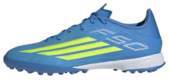 adidas Unisex F50 League Turf Football Shoes, Lucid Ray Blue/Team solar Yellow 2/Lucid Aquamarine, 40 EU
