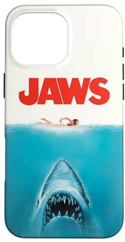 Jaws 50th Anniversary Poster Classic Front & Back Hülle für iPhone 16 Pro Max
