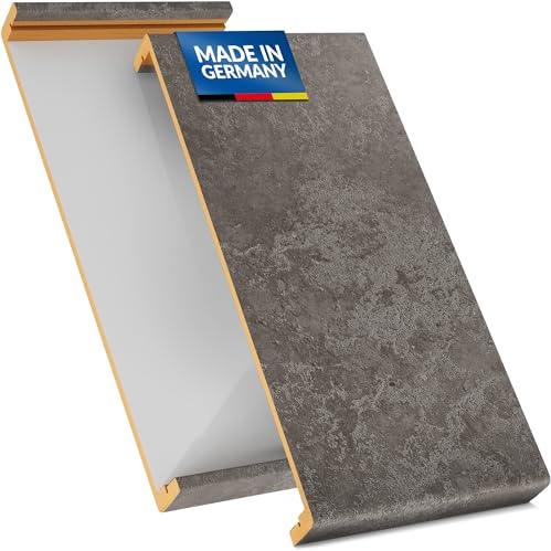Treppenstufen mit U-Profil [LED-kompatibel] Renovierungsstufen für die Treppe, Laminat-Stufen, Trittstufen teilbar | Treppen-Verkleidung innen, für moderne Einrichtung (Urban Beton, 920 x 670 mm)