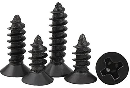 Hohopeti 100pcs Timber Screws Screw Shaped Head Drywall Nails Self-tapping Cross Countersunk Flat Head Hardened Stainless Steel for Wallboard Floorboard