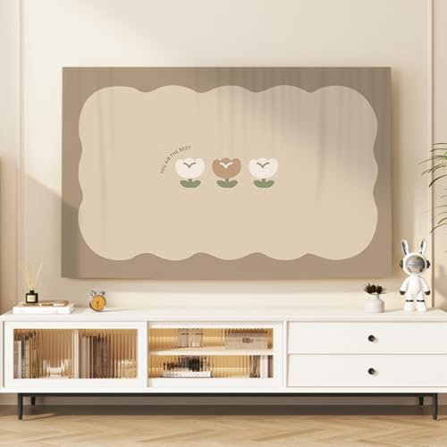 LDLCYCN E,78in, Tv Dustproof Cover Tv Display Protector for Lcd Led Dust Cover for Tv Desktop/Hanging/Curved Half Wrap Smart Tv Screen Protector Decoration Living Room Washable