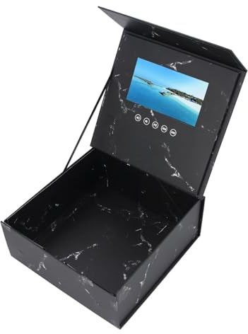 Cryfokt Präsentieren Sie Video -Glückwunschkarte, 7 -Zoll Videogeschenkbox LCD 1500mah Zum Jubiläum