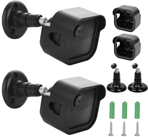 XXHUO 2 Pack All-New Blink Outdoor Camera Mount Bracket With Housing, 360 Degree Adjustable Indoor Protective Cover Case Mount Compatible With Blink Outdoor 4 Gen 3rd Gen Accessories Black