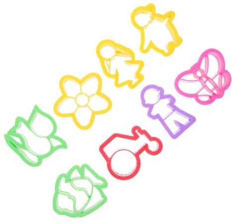 Hemobllo Emporte-pièces Pâte Polymère Multifonction pour Création de Bijoux, Kit 8 Pièces en Plastique Léger, Mini Moules Argile pour Boucles D’Oreilles, Loisirs Créatifs et Bricolage