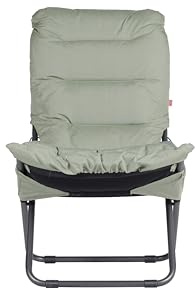 fiam FIESTA SOFT XL - Anatomischer Liegestuhl für den Außenbereich, verstellbar (Salbeigrün, Gestell anthrazit)