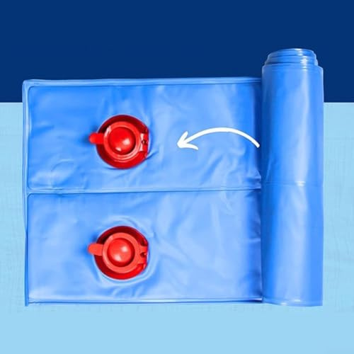 Besttoolifes Lot de 5 sacs d'eau de piscine en PVC de 2,4 m avec valve anti-fuite, résistants au froid et au gel pour piscines creusées et hors sol
