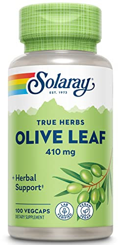 Solaray Hoja de Olivo| Olive Leaf | Olivo Extracto de Hoja| Apto para Vegano| 100 VegCaps